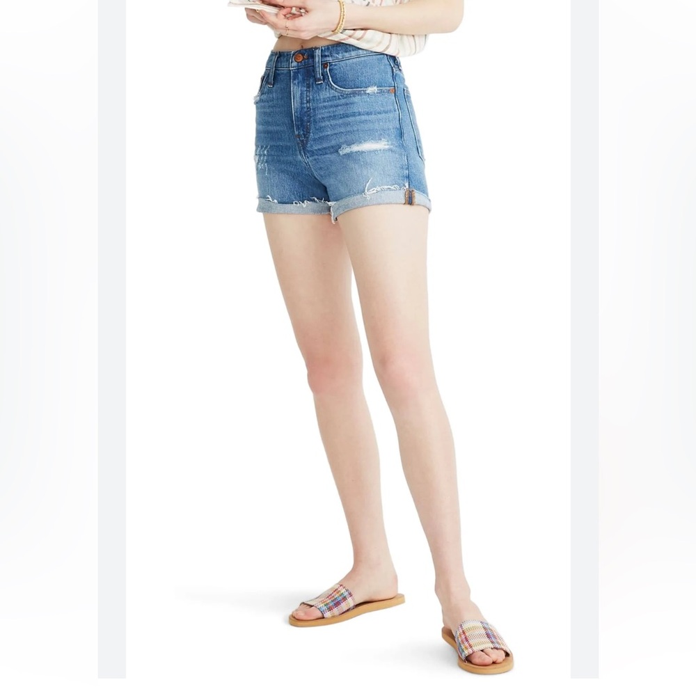 Madewell High Rise Denim Shorts Size 27 Jordie Wash